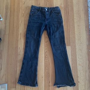 Zara Girls Black Flare Jeans - Size 13-14